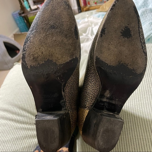 Maje Gold Speckled Booties sz 36 - Picture 8 of 9